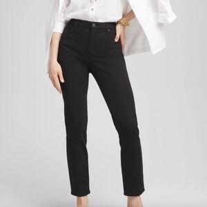 Chico's So Slimming Girlfriend Slim Leg Ankle Jeans in Black